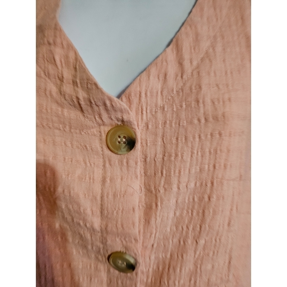 NEW V-Neck Button Down Ruffled Top - Picture 8 of 11